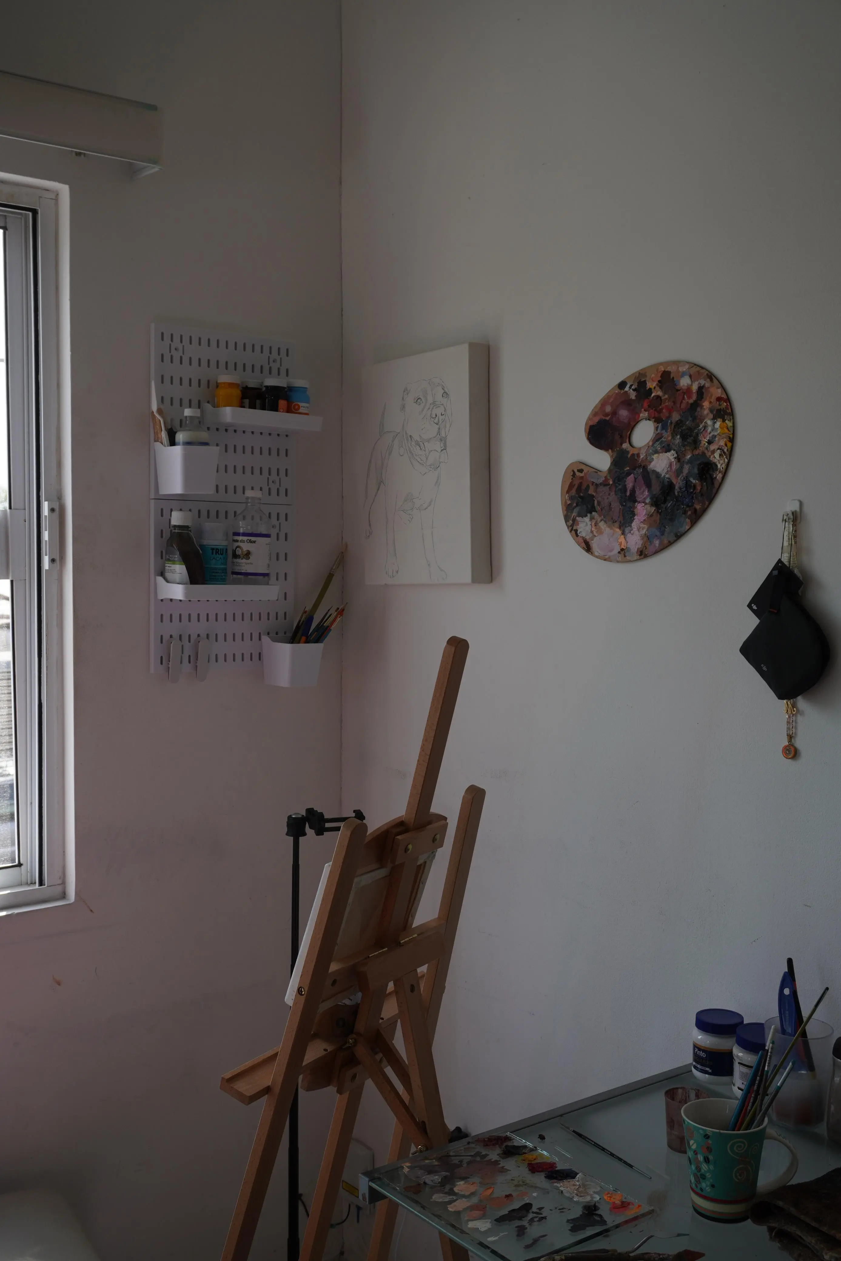 Montserrat Mantilla en su estudio de arte